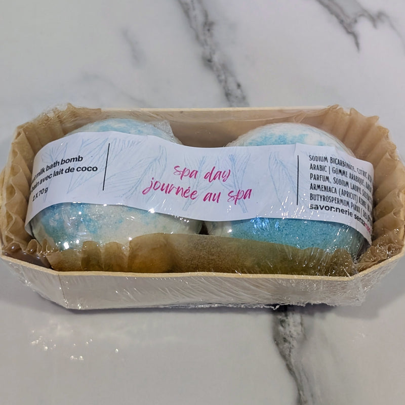 Mini Foaming Coconut Milk Bath Bombs - Pack of 2