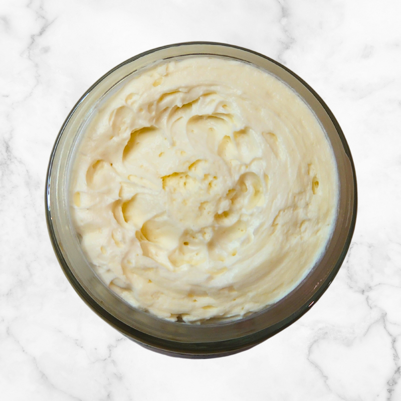 With raw, unrefined shea butter as the primary ingredient, our shea whipped body butter is rich and highly effective in hydrating and moisturizing the skin. It is the ideal choice for after bath skincare, requiring only a small amount for maximum benefits. Features a decadent coconut fragrance.